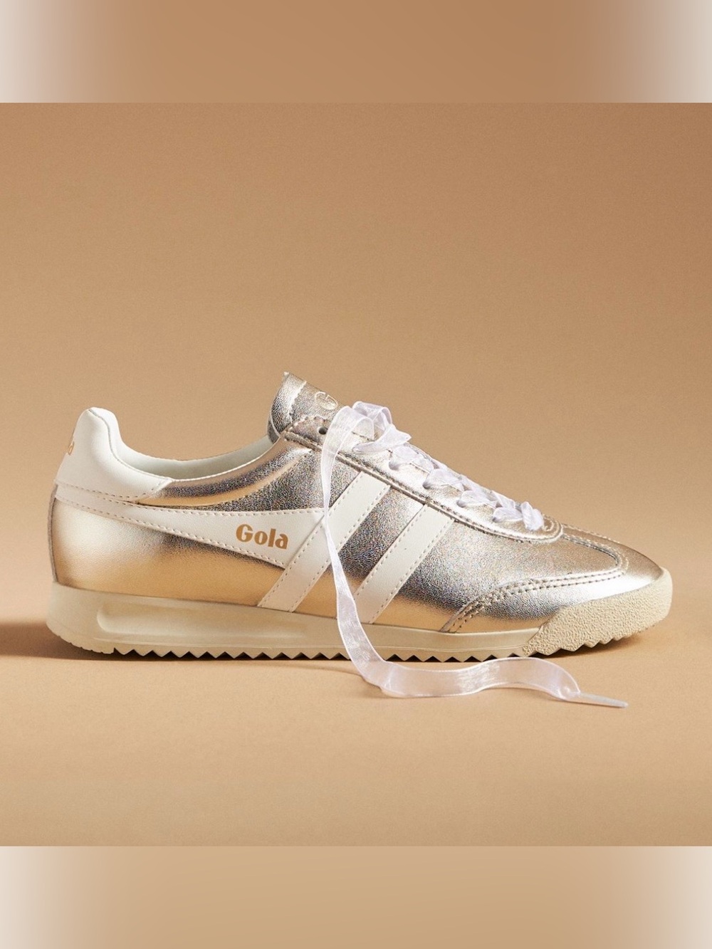 Anthropologie X Gola Torpedo Sneakers in Gold - Size 8 - Picture 2 of 6